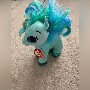 TY Beanie Boos- TOPAZ the 6" teal pony- Plush stuffed animals